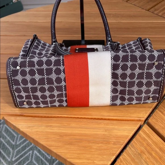 Kate Spade Brown and Orange Patterned Tote - Picture 7 of 14